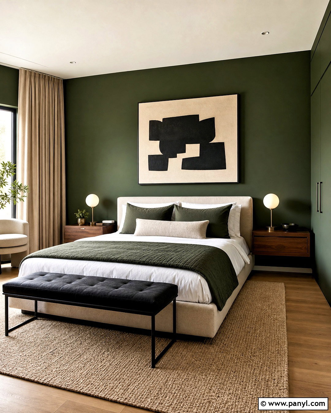 Modern Forest Green Bedroom - 20 forest green bedroom ideas