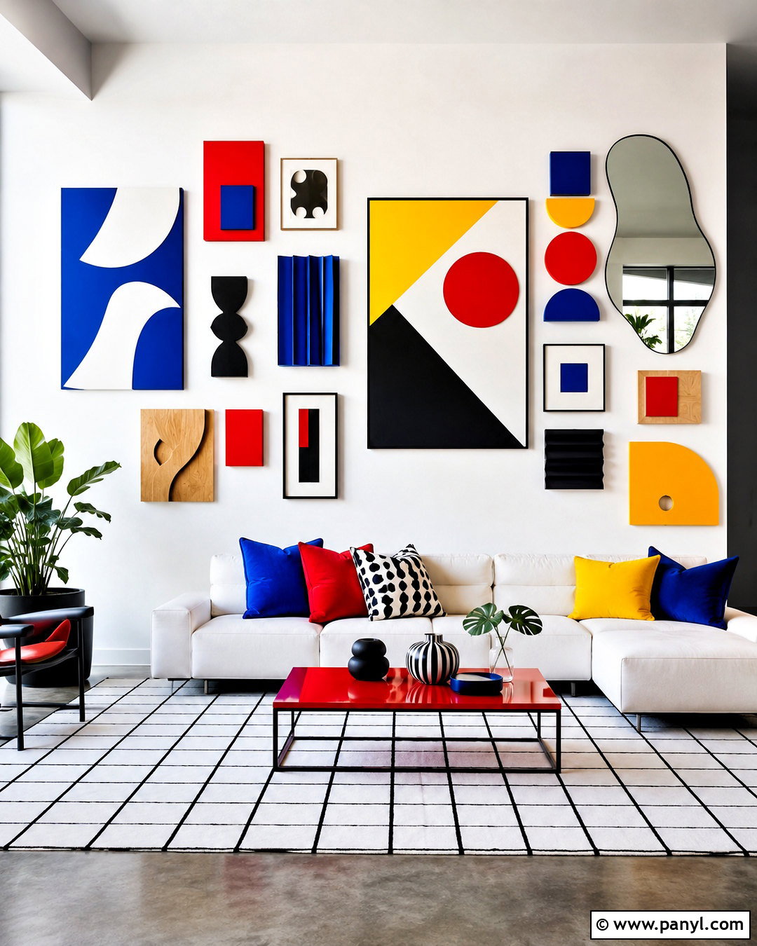 Modern Geometric Maximalist Wall Art - 20 maximalist wall art ideas