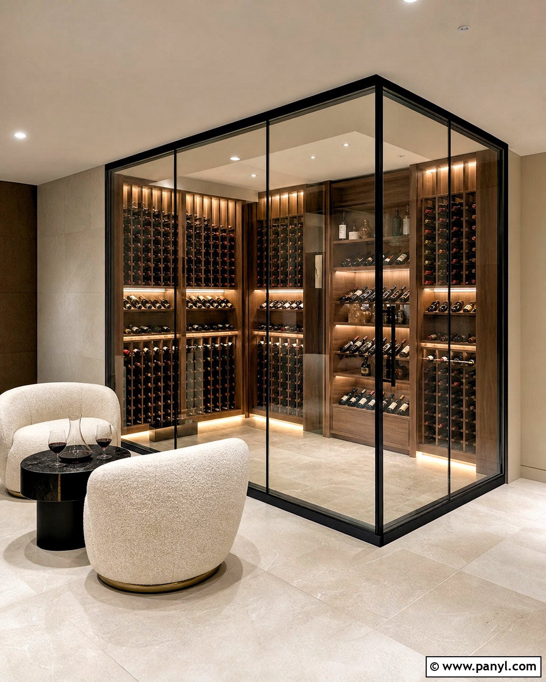 Modern Glass Basement Wine Cellar - 20 wine cellar ideas basement ideas