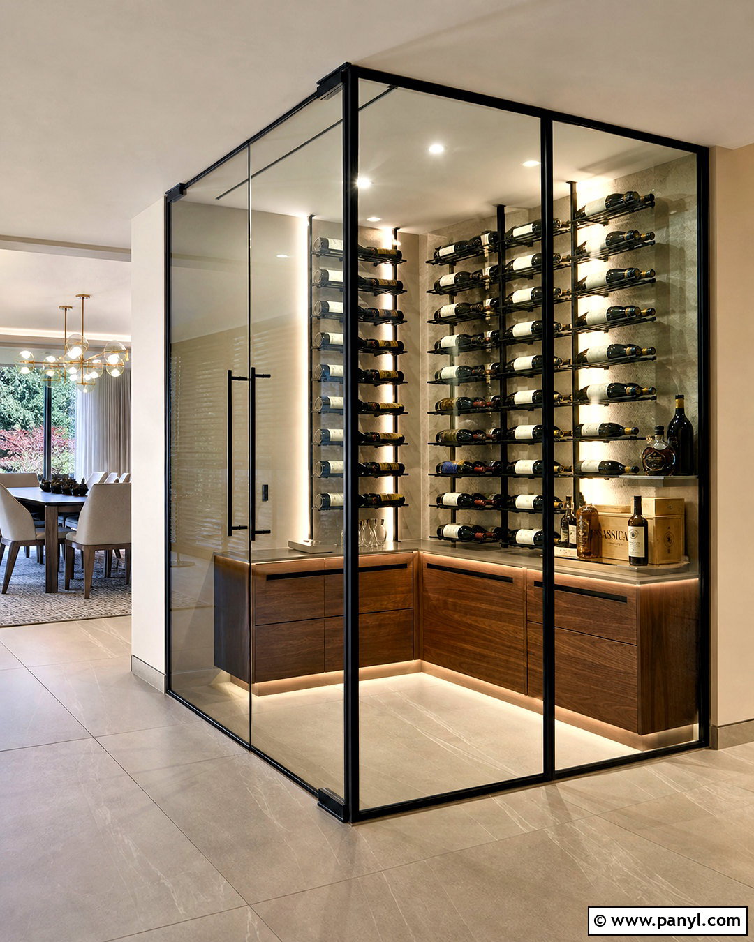 Modern Glass Wine Cellar - 20 wine cellar home design ideas
