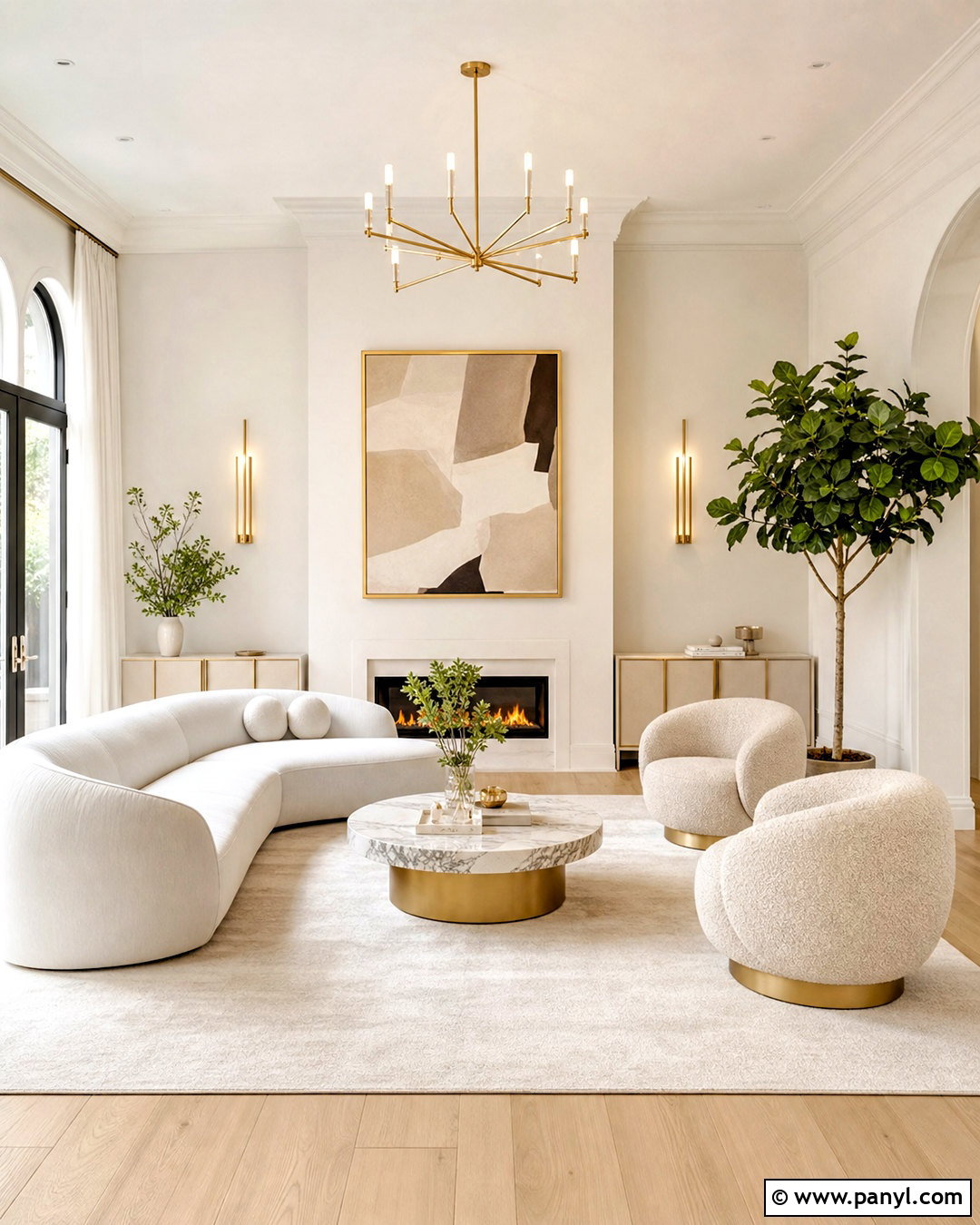 Modern Gold And White Living Room - 20 gold and white living room ideas