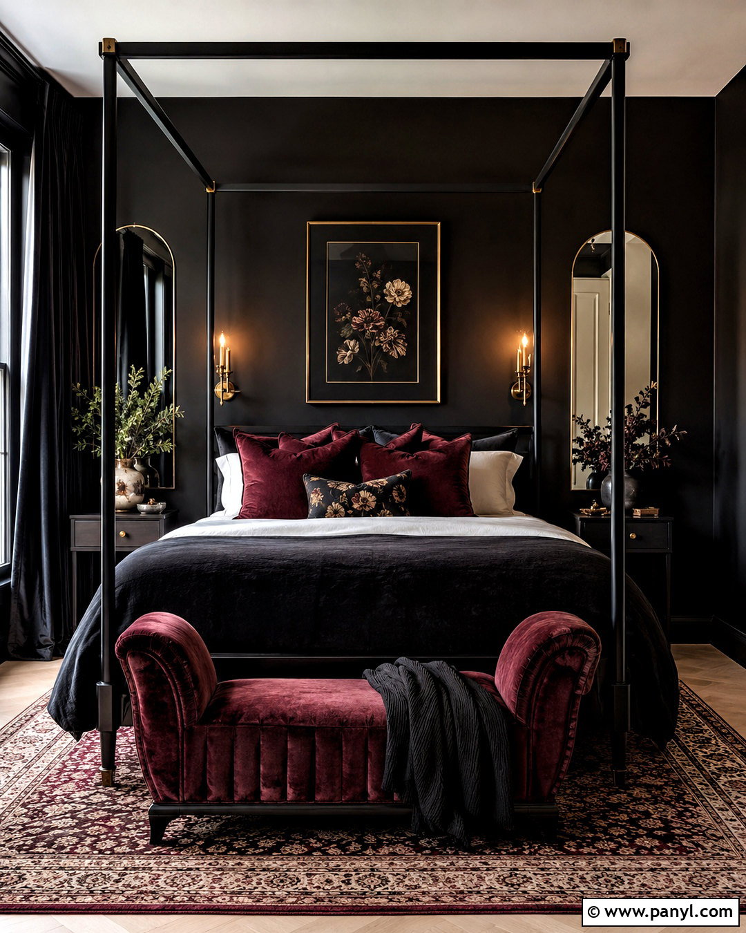 Modern Gothic Bedroom - 20 dark and moody bedroom ideas