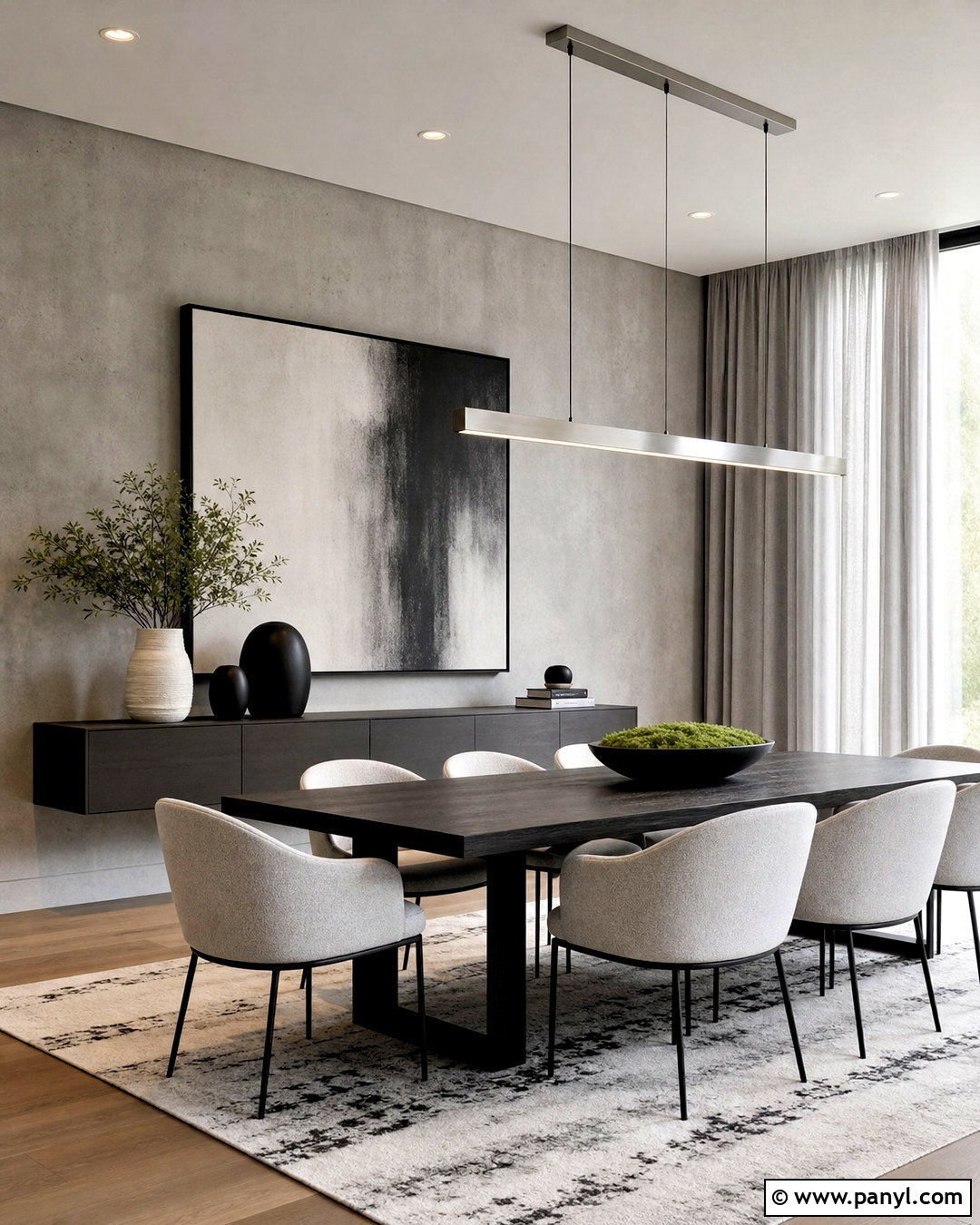 Modern Gray Dining Room - 20 gray room decor ideas