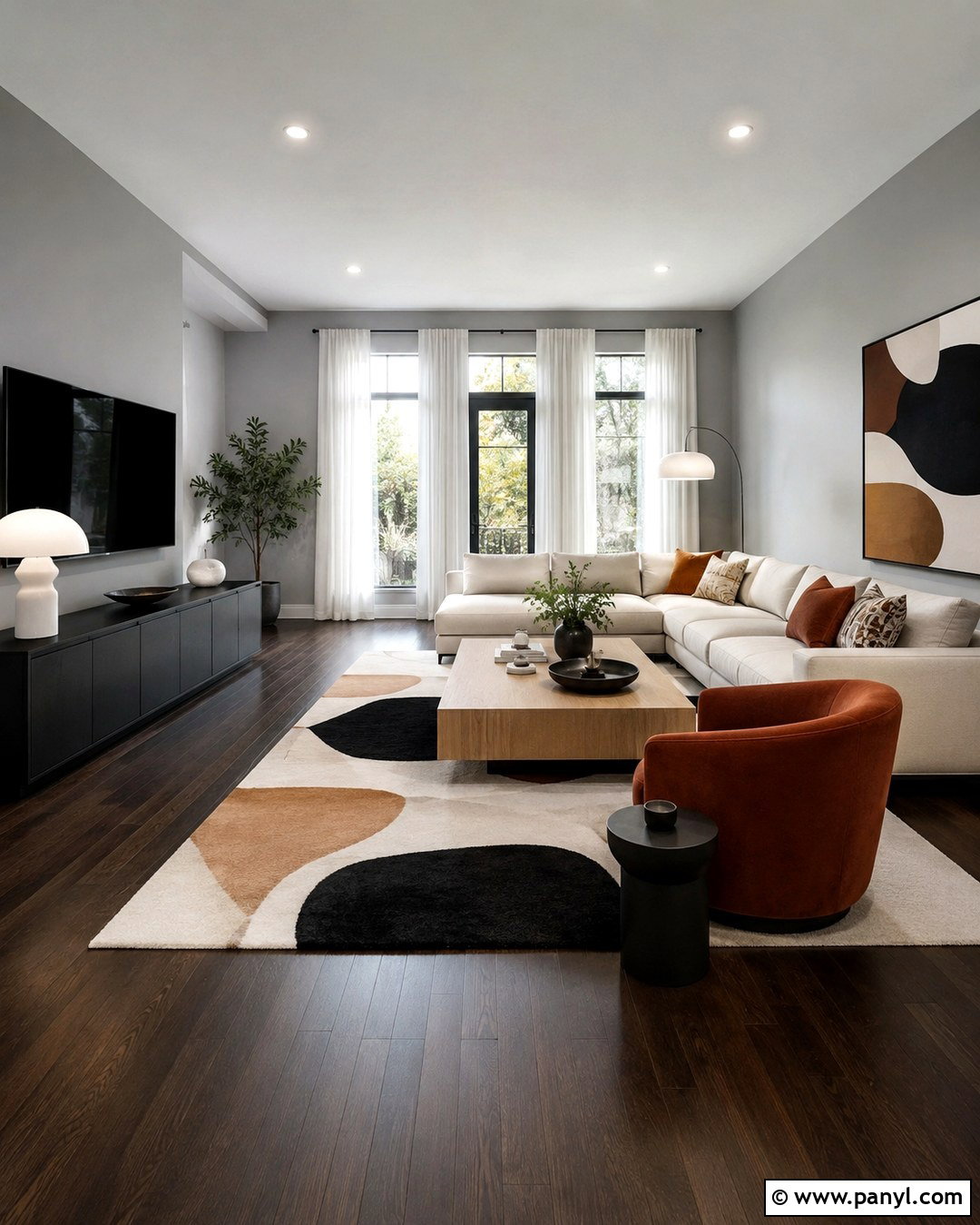 Modern Gray Walls With Espresso Floors - 20 Gray Walls Brown Floors
