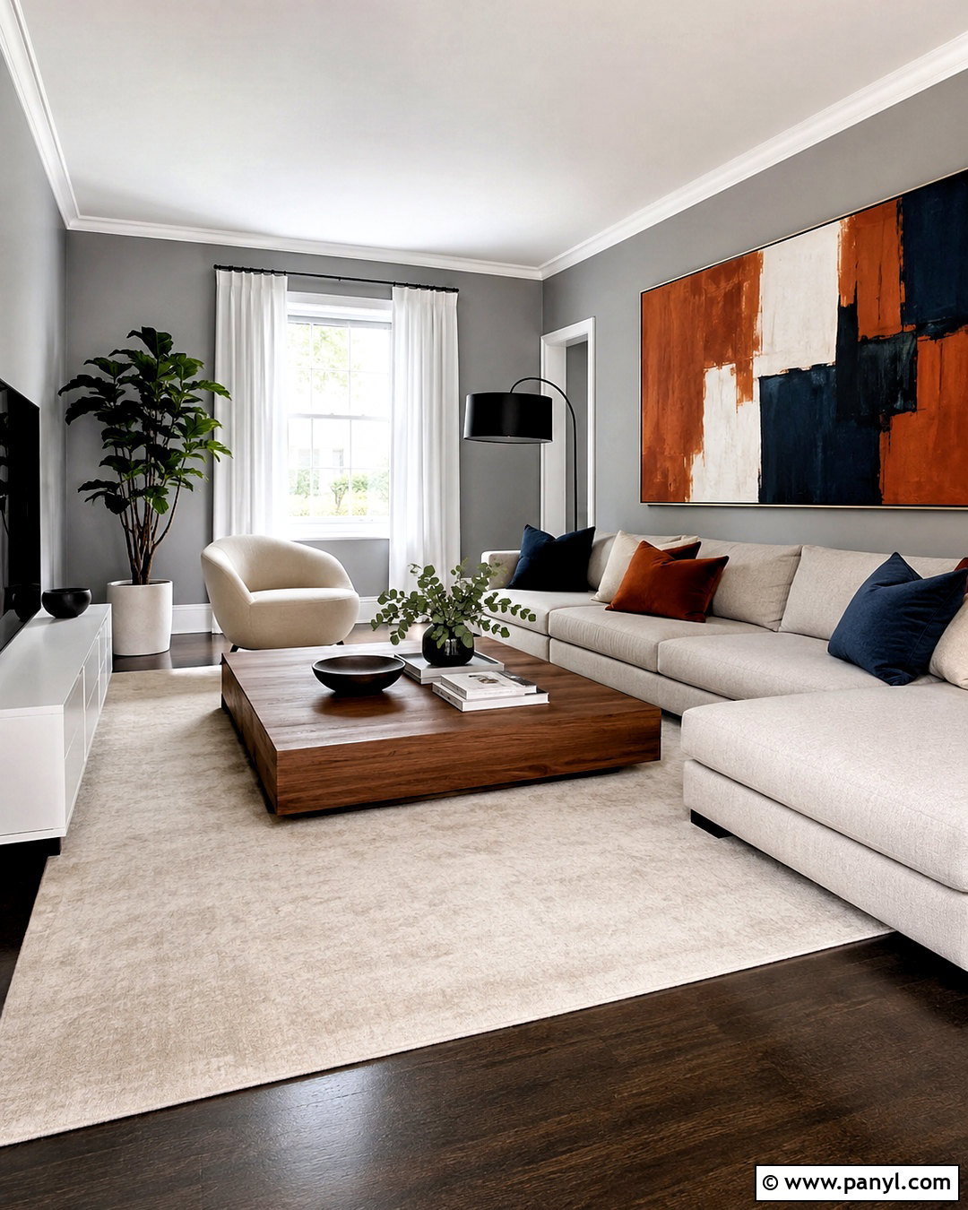 Modern Gray Walls With White Trim - 20 White Trim With Gray Walls