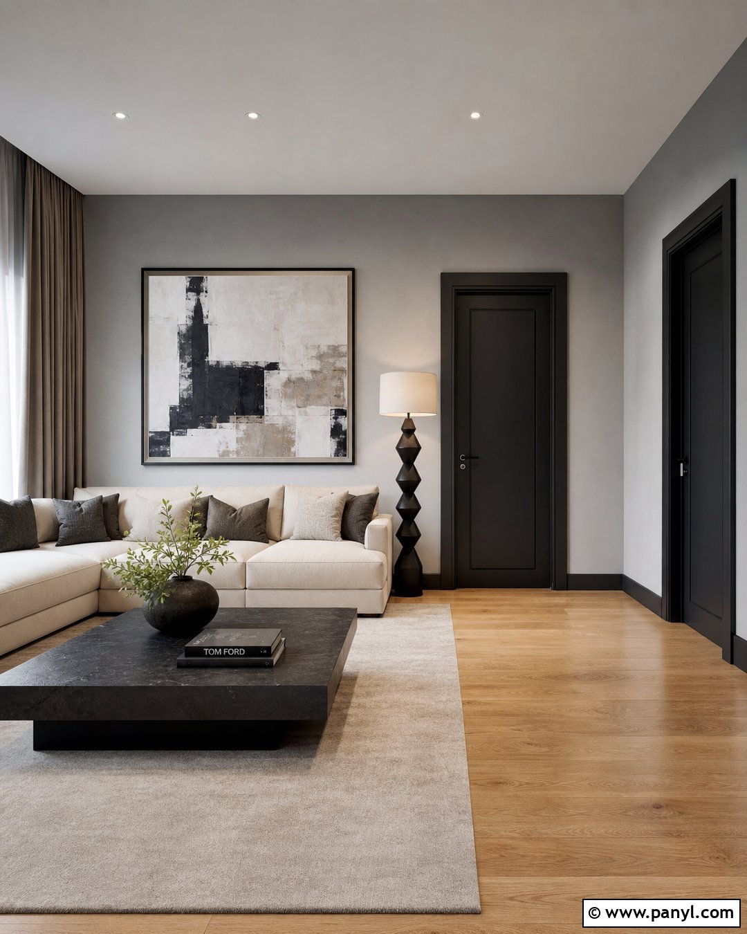 Modern Grey Walls With Black Doors - 25 Grey Walls With Black Doors