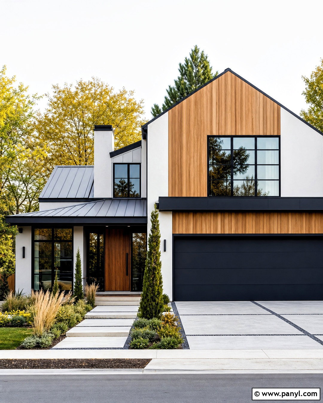 Modern House Front With Wood Accents - 20 house front design ideas