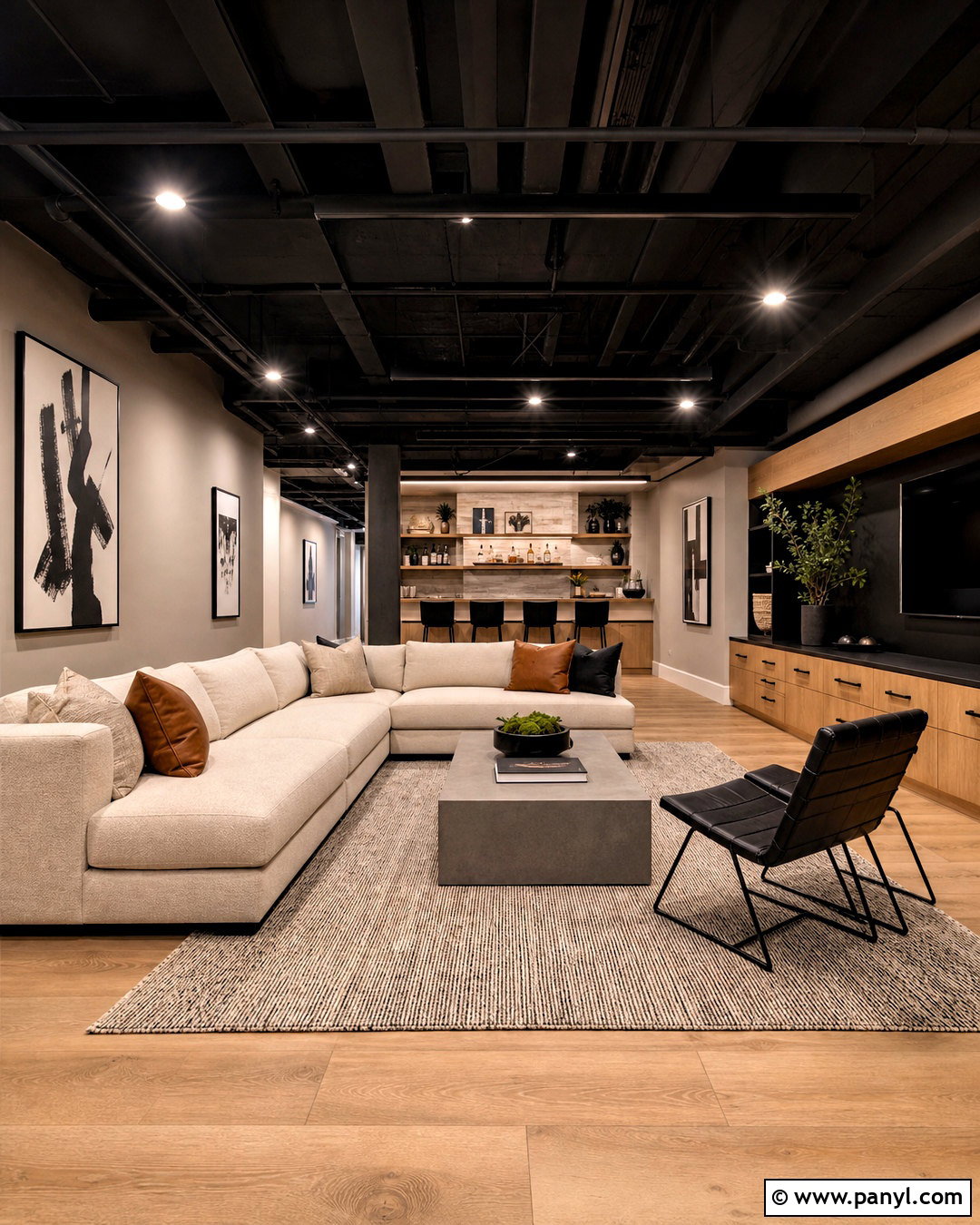 Modern Industrial Basement - 20 industrial basement ideas