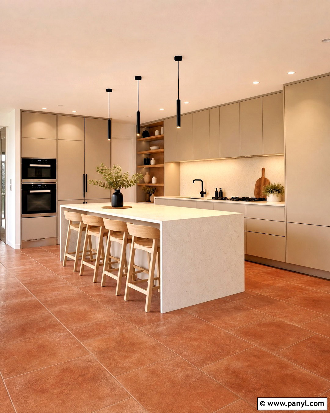 Modern Kitchen With Terra Cotta Tile Floor - 20 kitchen with terra cotta tile floor ideas