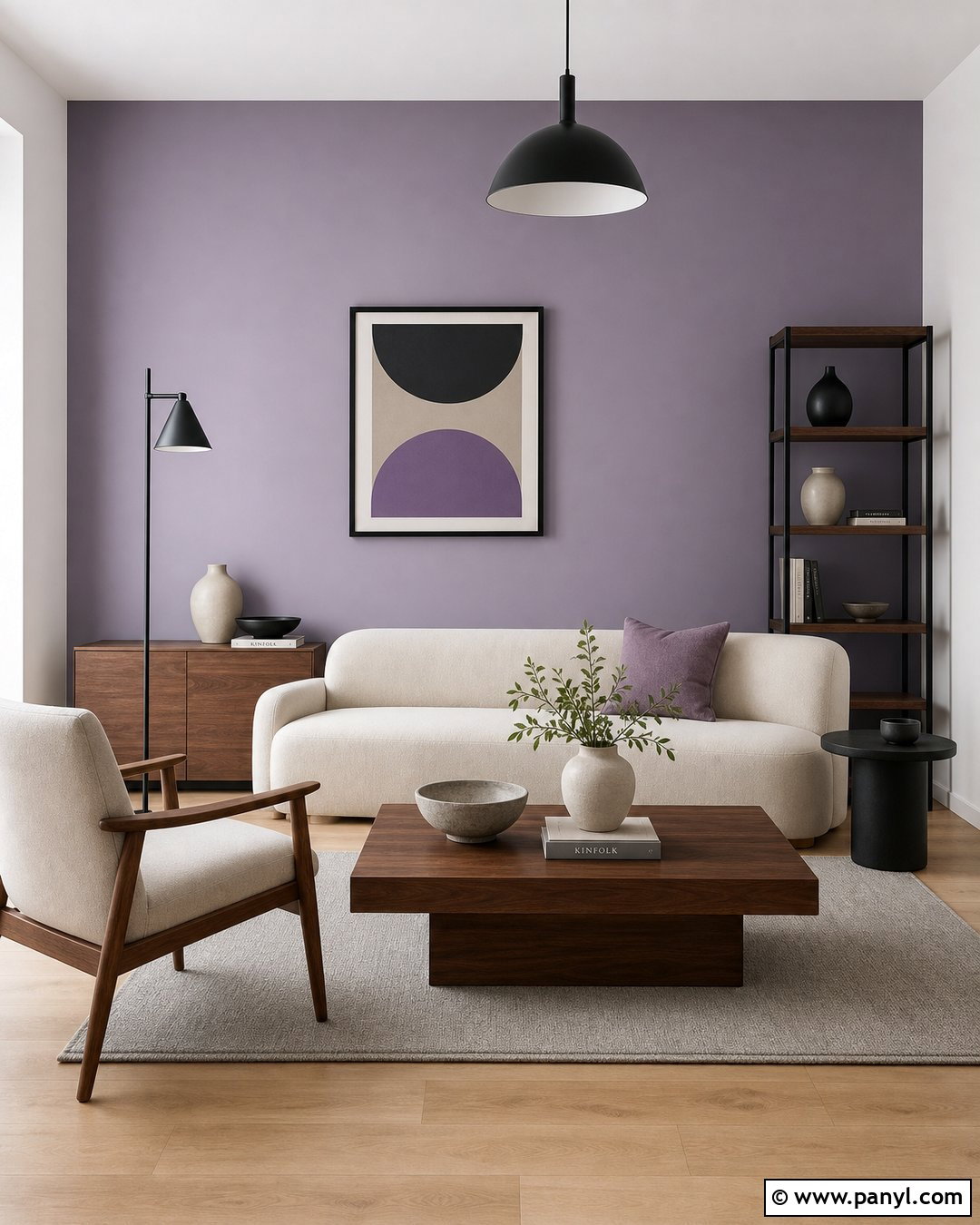 Modern Lavender Accent Wall - 30 Lavender Accent Wall Ideas