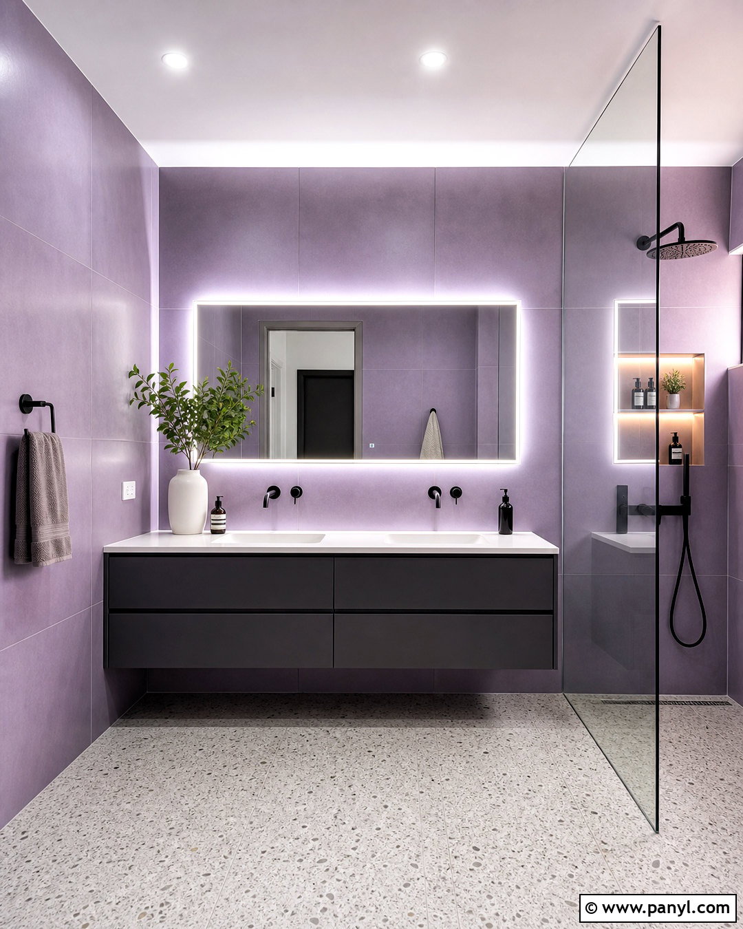 Modern Lavender Bathroom - 20 lavender bathroom decor ideas