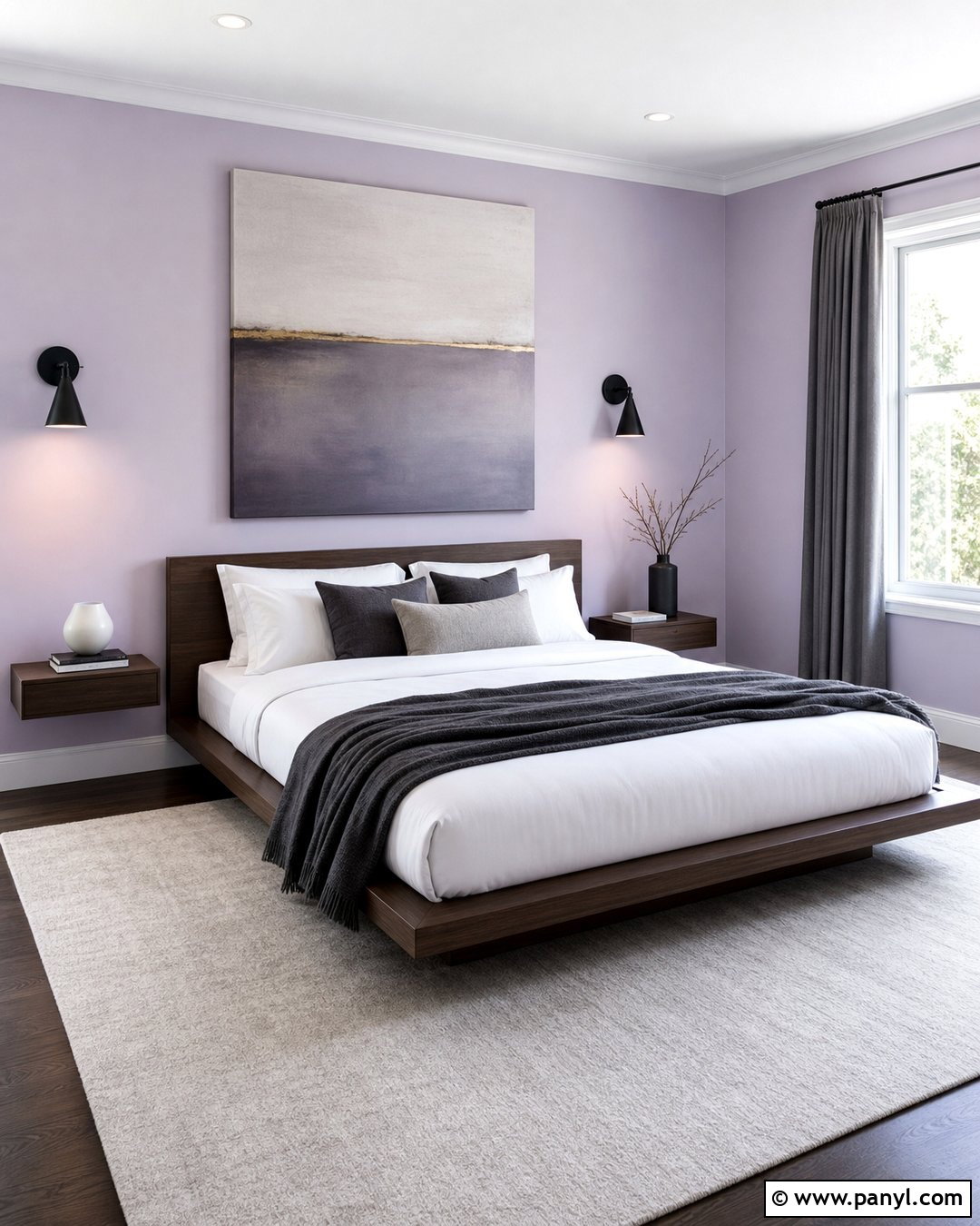Modern Lavender Bedroom Walls - 35 Lavender Wall Paint Ideas