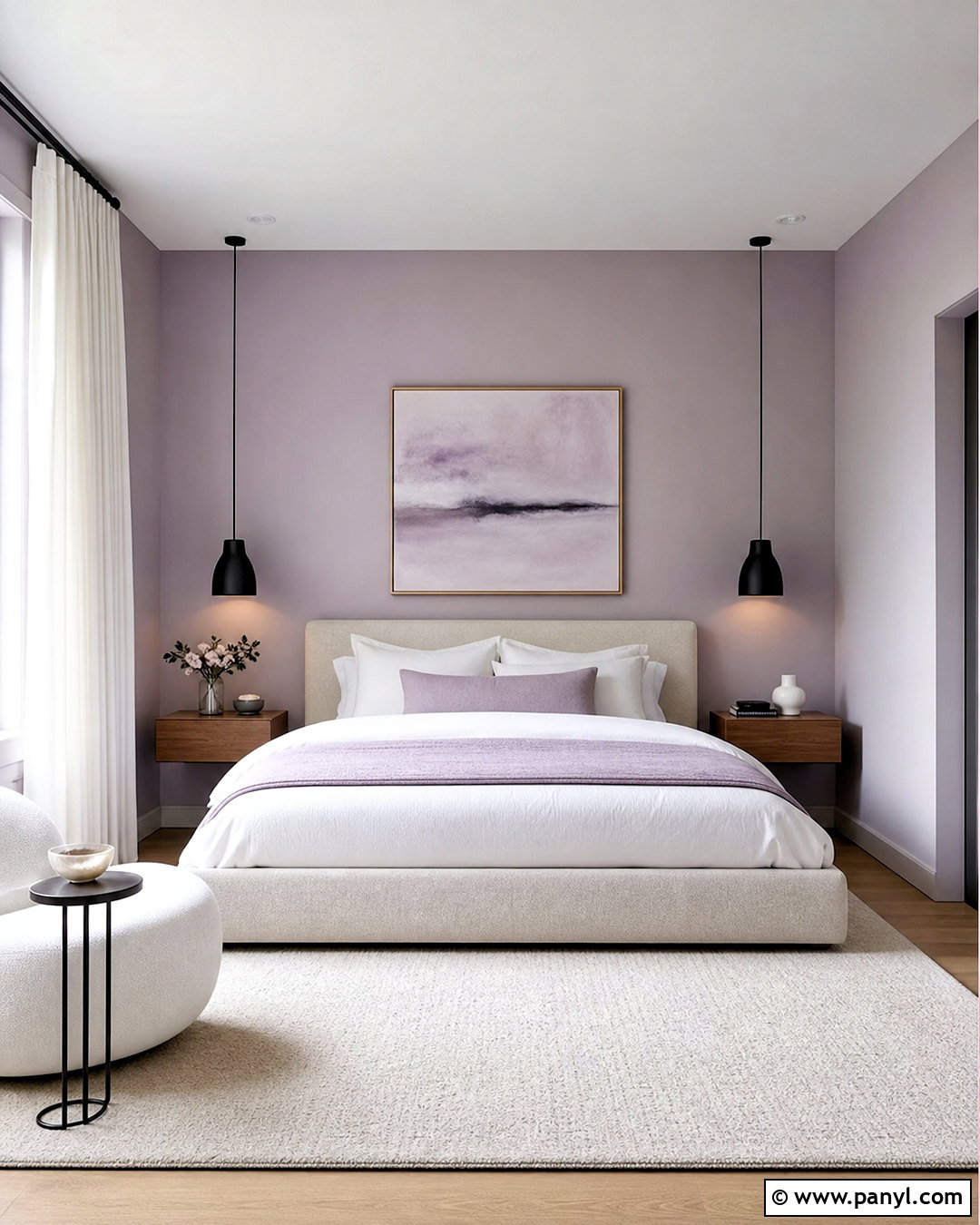 Modern Lavender Bedroom - 20 lavender room ideas