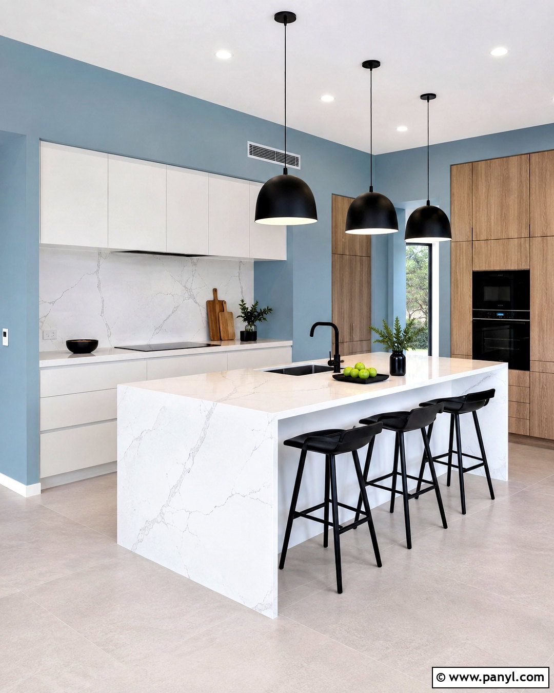 Modern Light Blue Kitchen Walls - 40 light blue kitchen walls