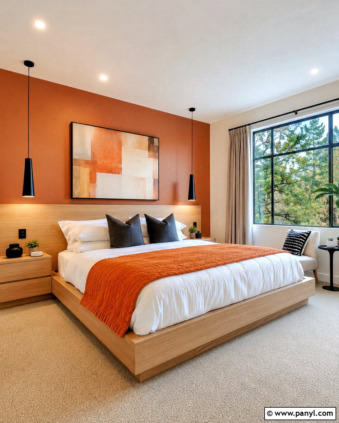 Modern Light Orange Bedroom - 20 light orange bedroom ideas