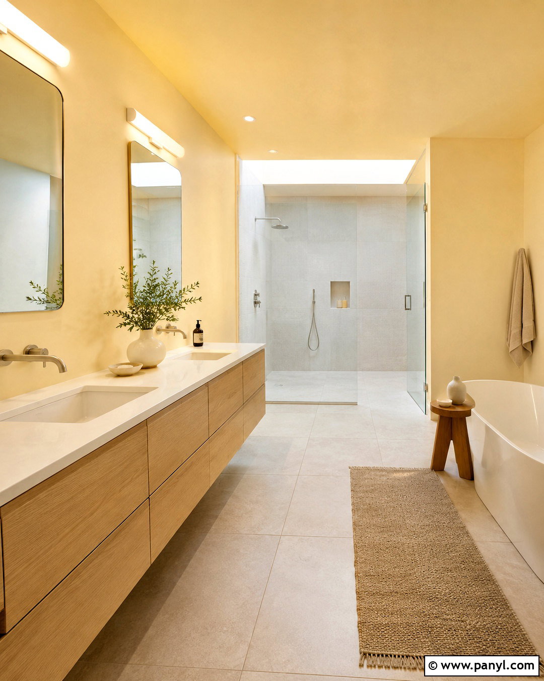 Modern Light Yellow Bathroom - 20 light yellow bathroom ideas