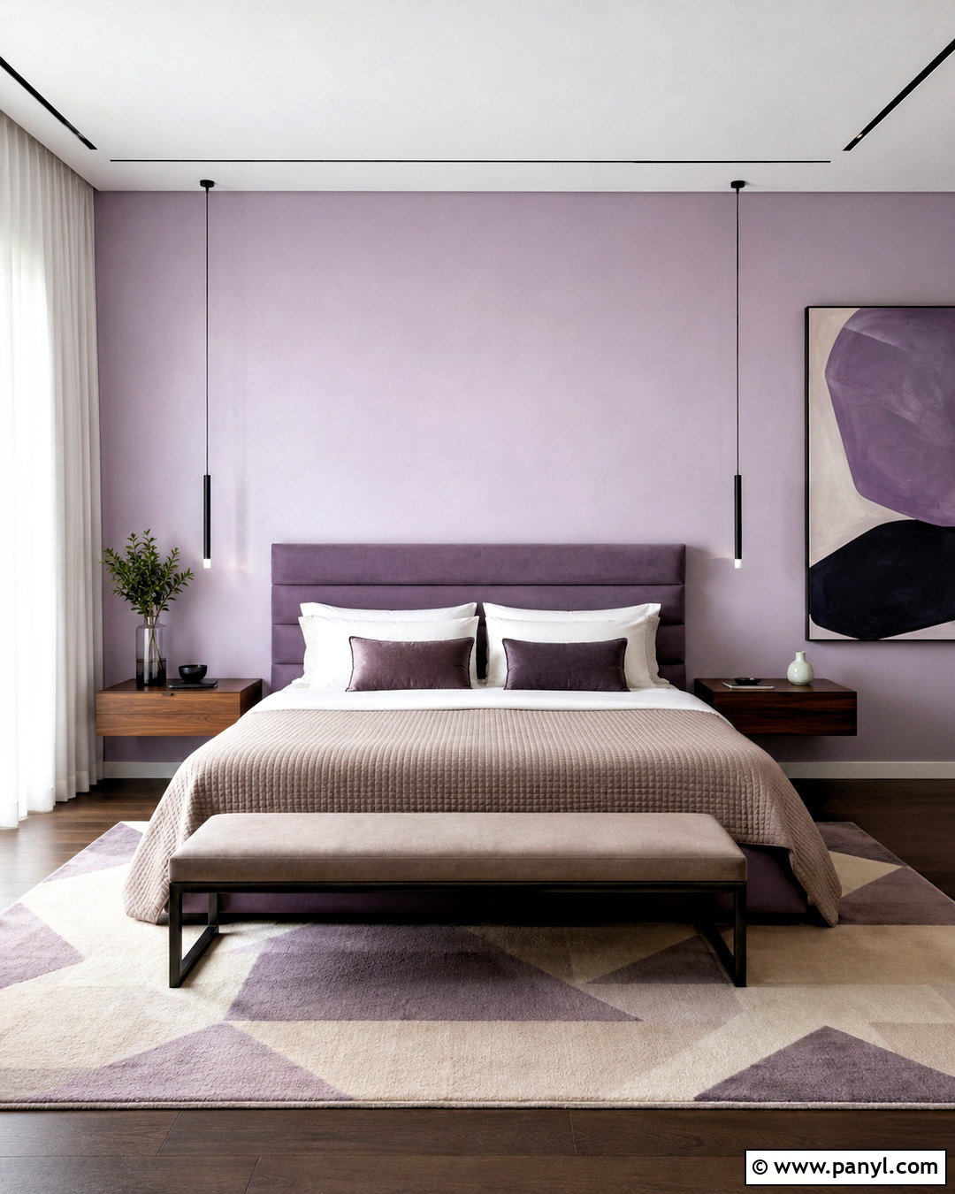 Modern Lilac Bedroom - 20 lilac bedroom ideas