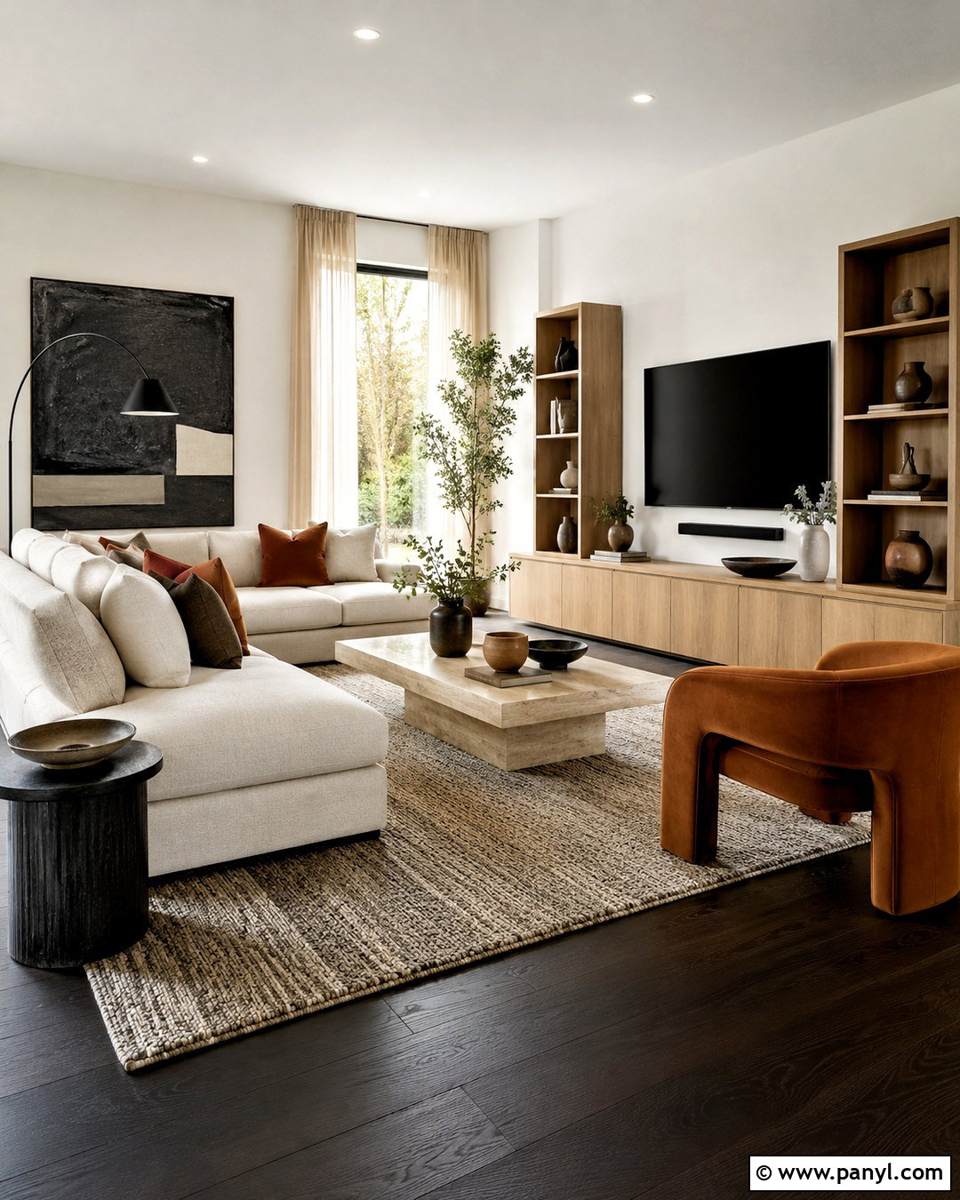 Modern Living Room With Dark Floors - 20 living room designs dark floors
