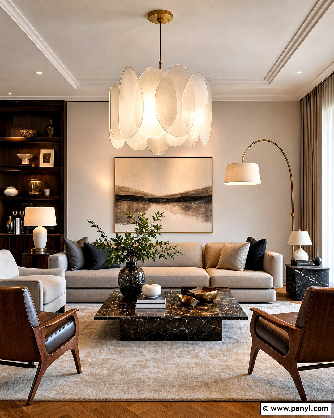 Modern Living Room With Statement Lighting - 20 modern living room decor ideas