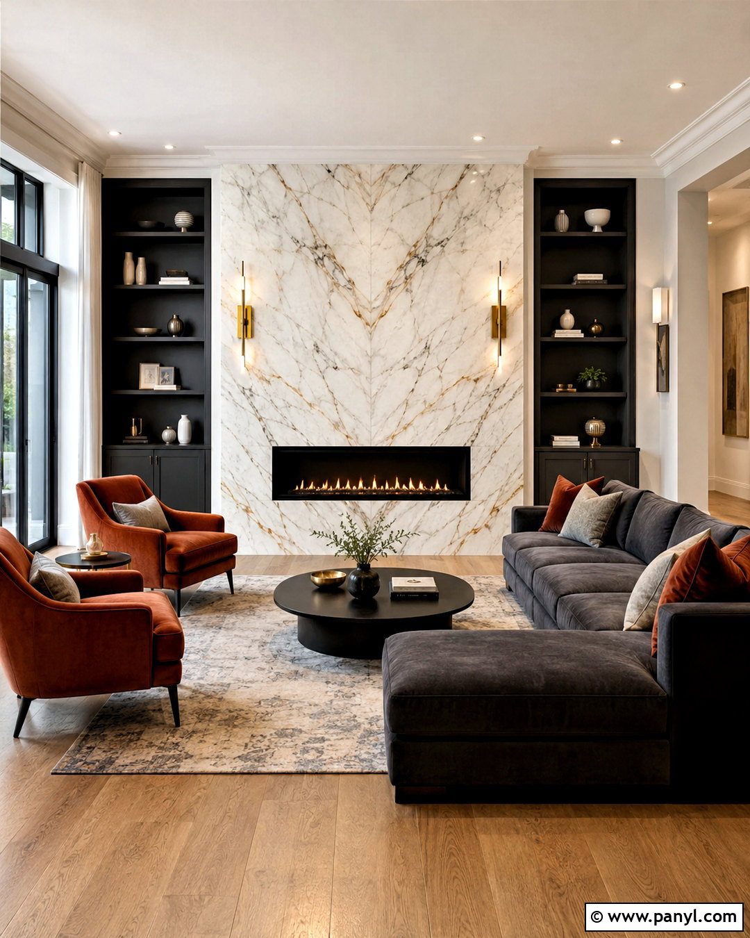 Modern Marble Fireplace - 20 modern fireplace ideas