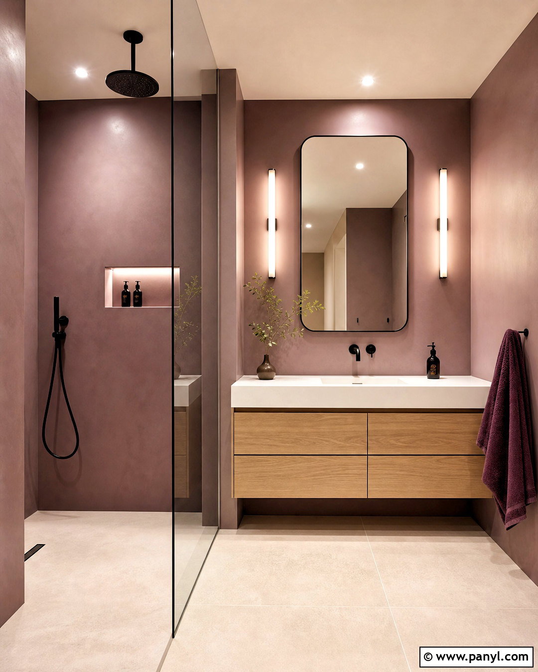 Modern Mauve Bathroom - 20 mauve bathroom ideas