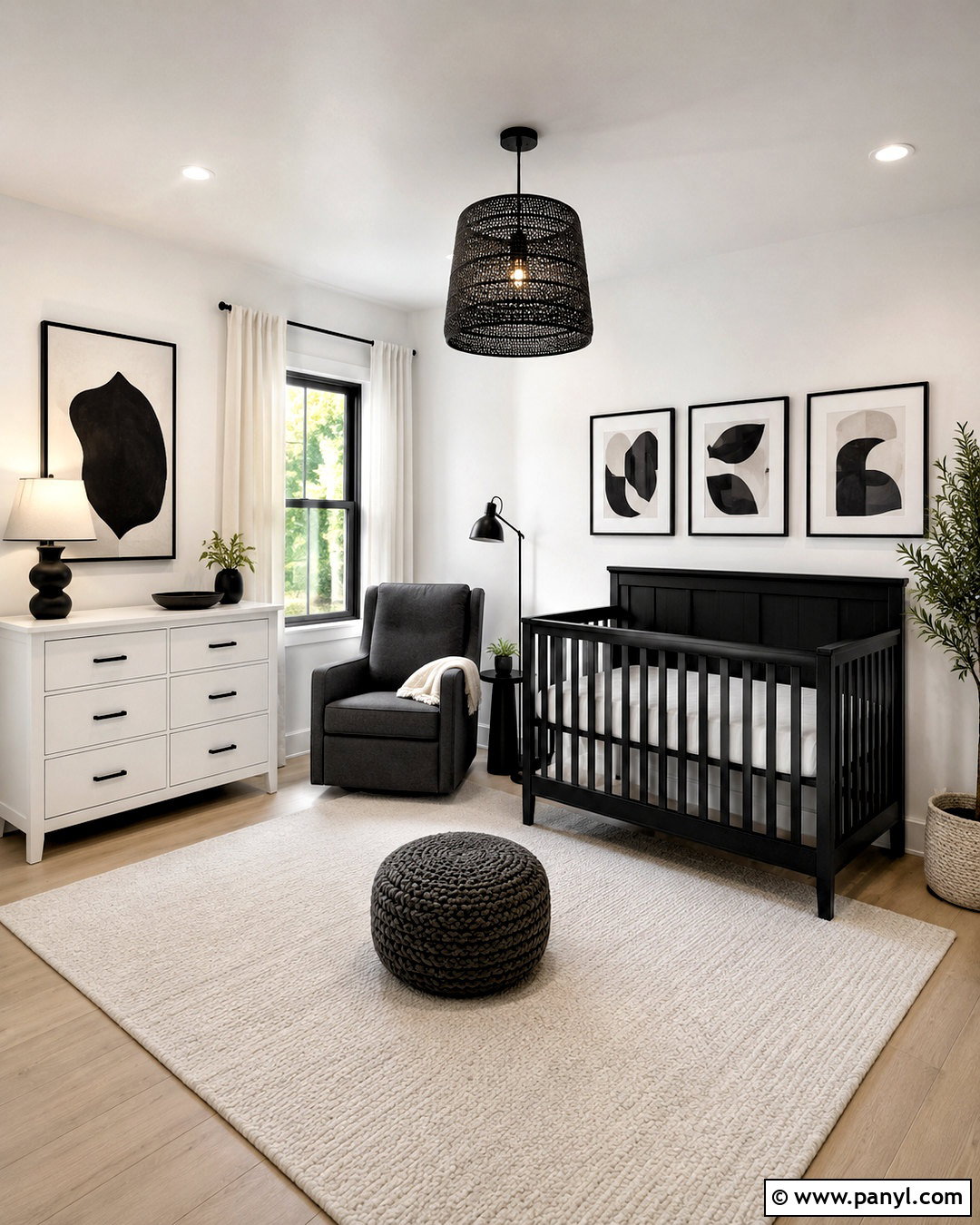 Modern Monochrome Nursery - 20 monochrome nursery ideas