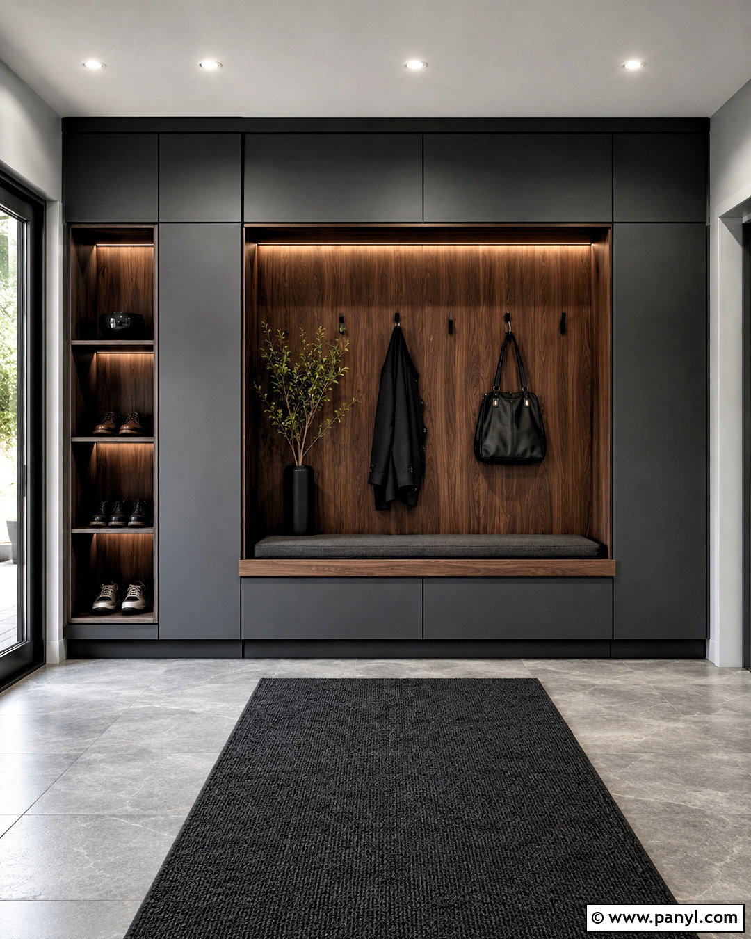 Modern Moody Mudroom - 20 moody mudroom ideas