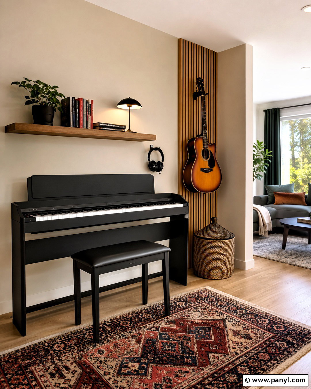 Modern Music Room Corner - 20 modern music room ideas