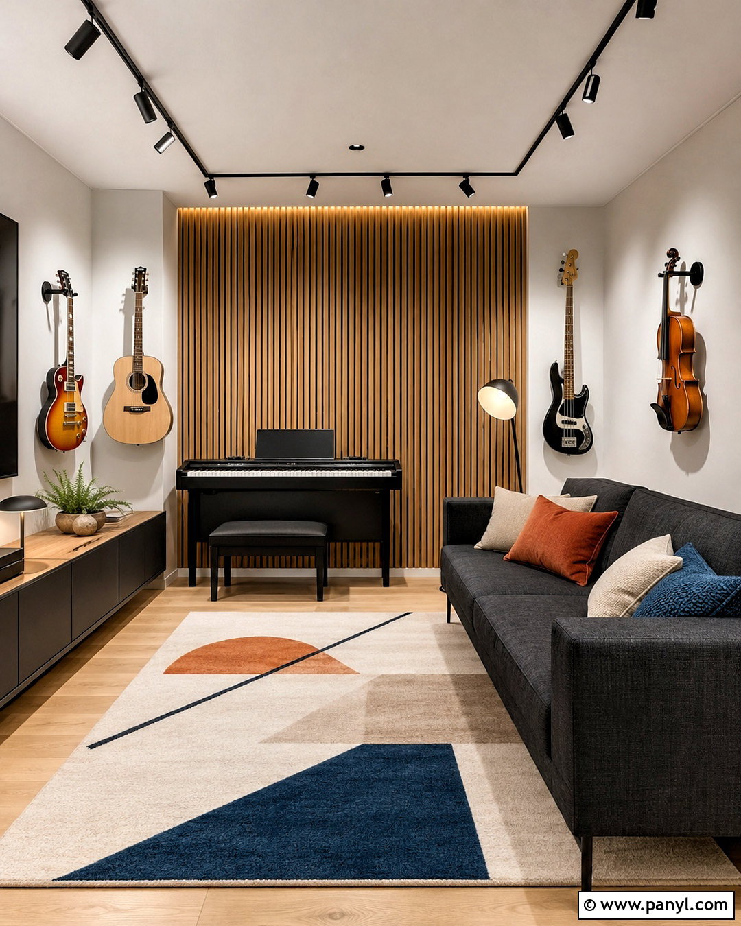 Modern Music Room - 20 cozy music room ideas
