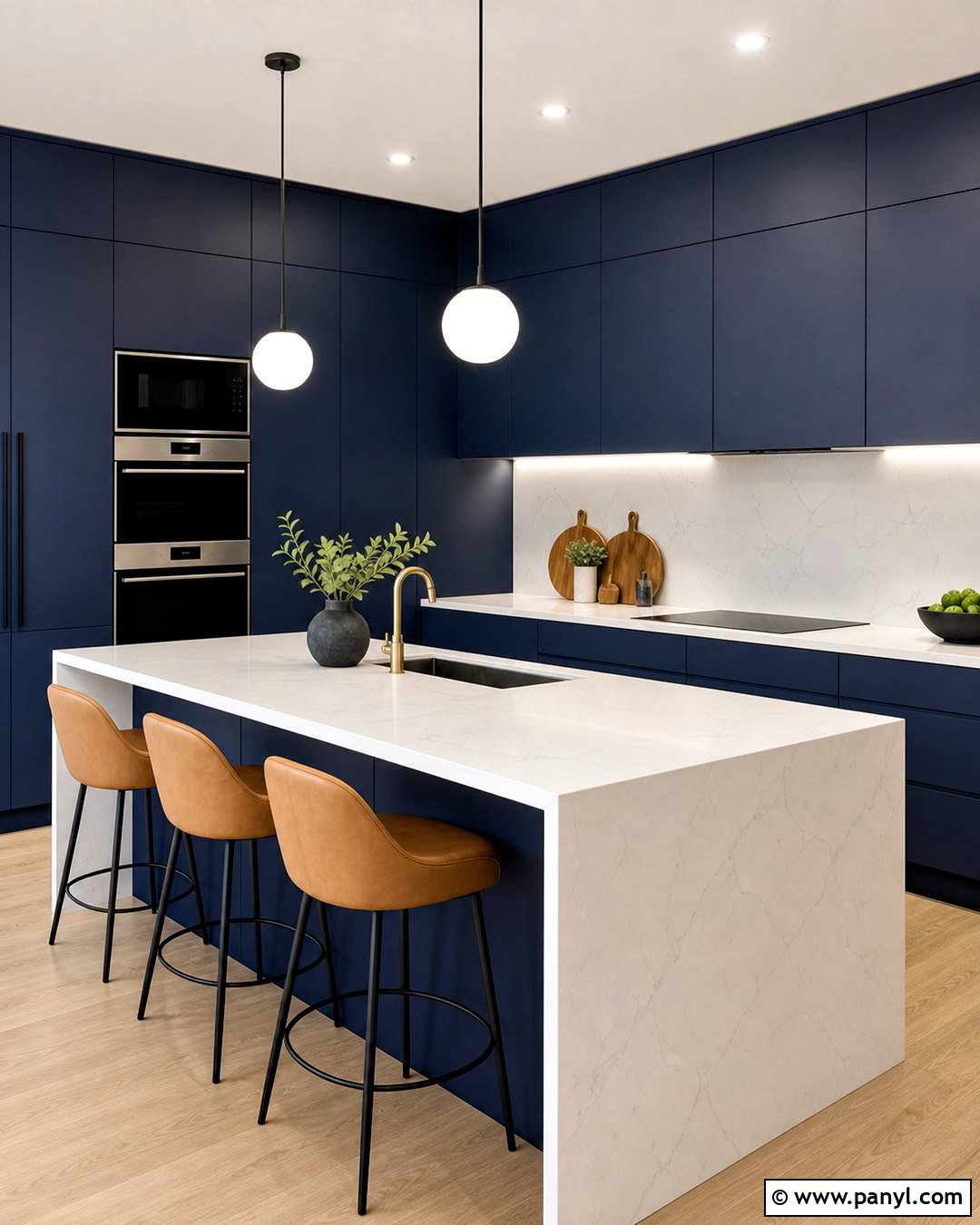 Modern Navy Blue Kitchen - 20 navy blue kitchen ideas