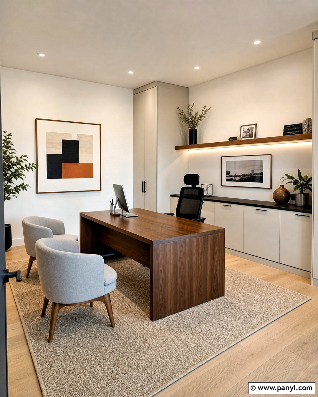 Modern Neutral Work Office - 20 work office decor professional ideas