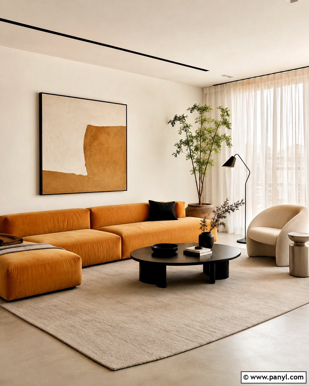 Modern Ochre Living Room - 20 ochre living room ideas