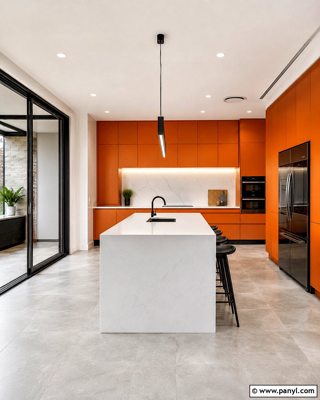 Modern Orange Kitchen - 20 orange kitchen ideas