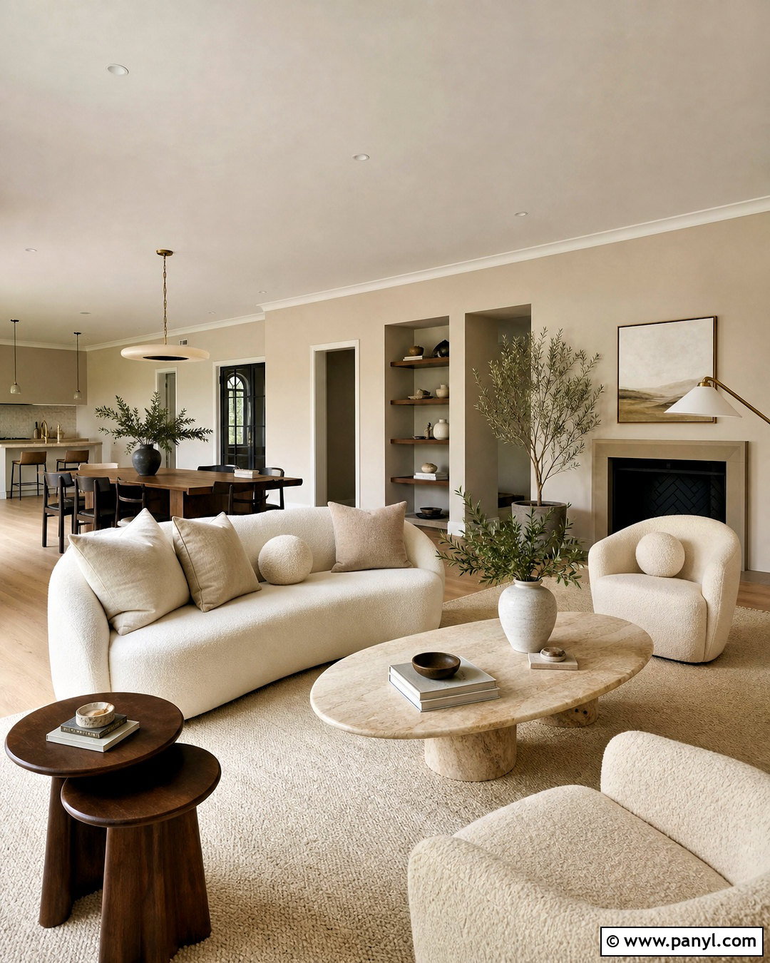 Modern Organic Living Room - 20 warm earthy living room ideas