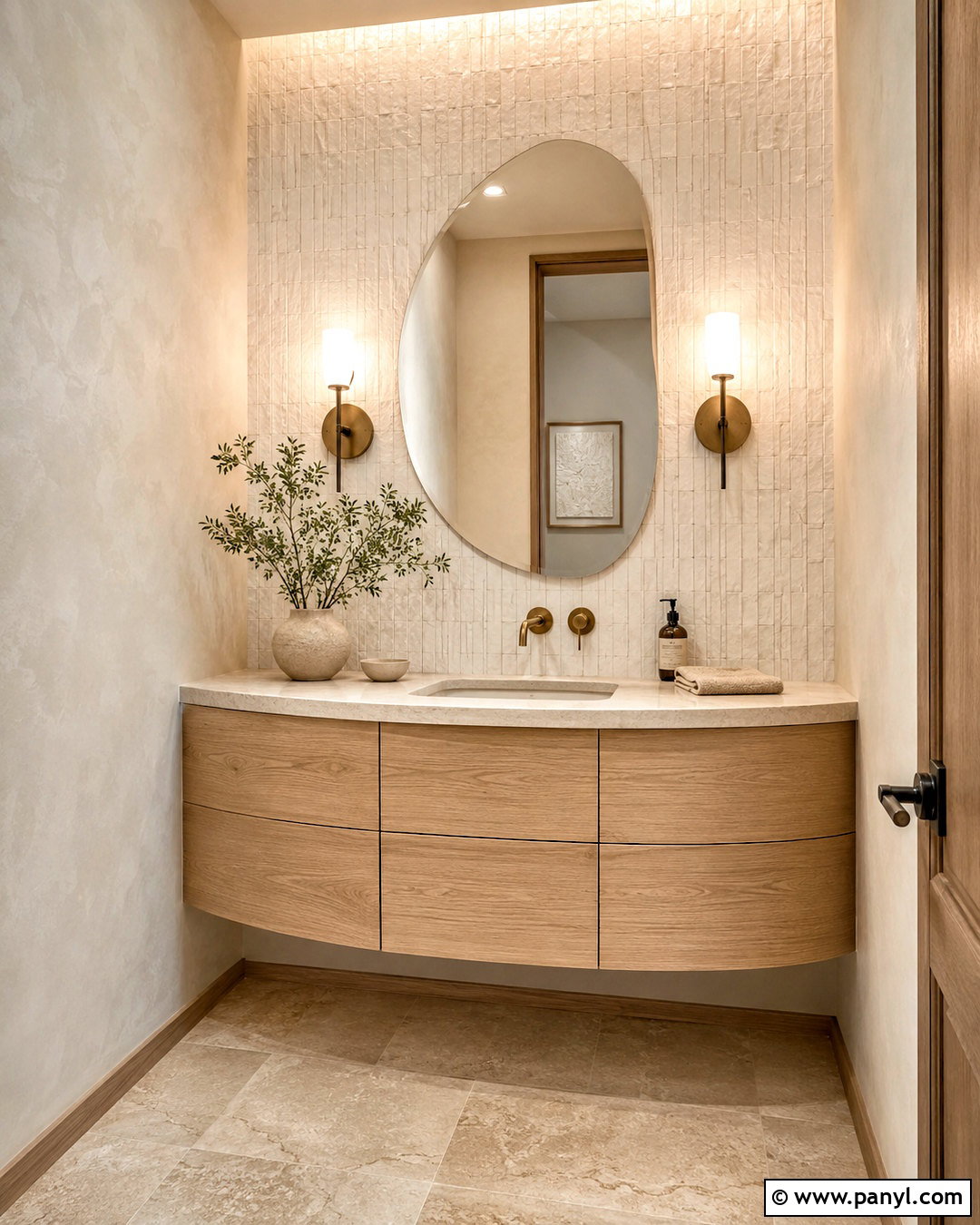 Modern Organic Powder Room - 20 powder room inspiration ideas