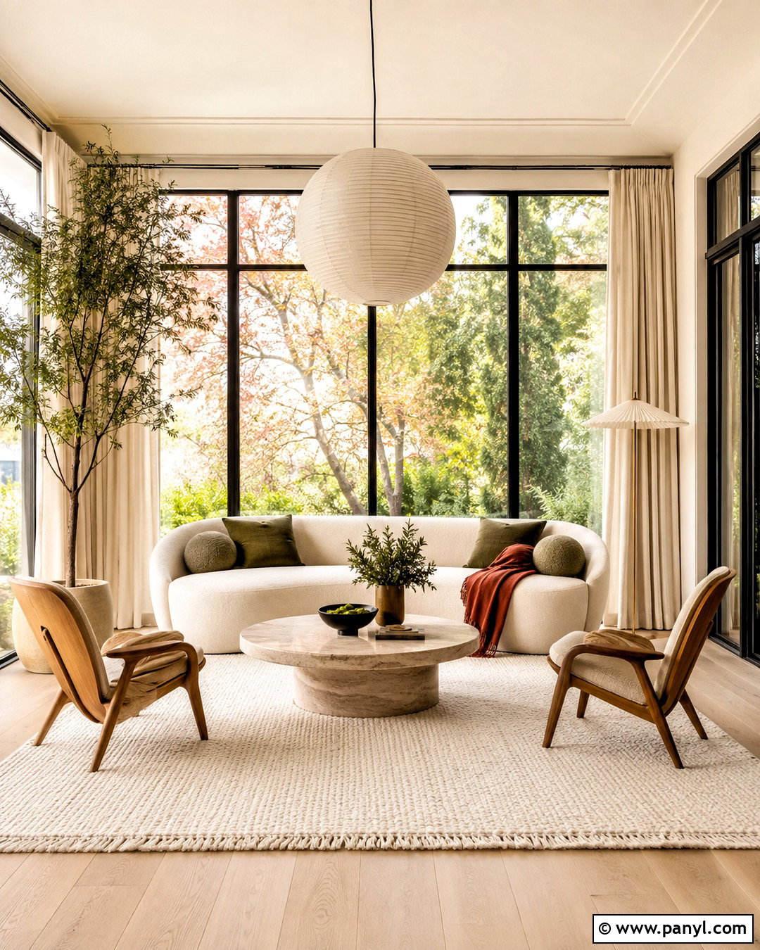 Modern Organic Sunroom - 20 cozy sunroom decorating ideas