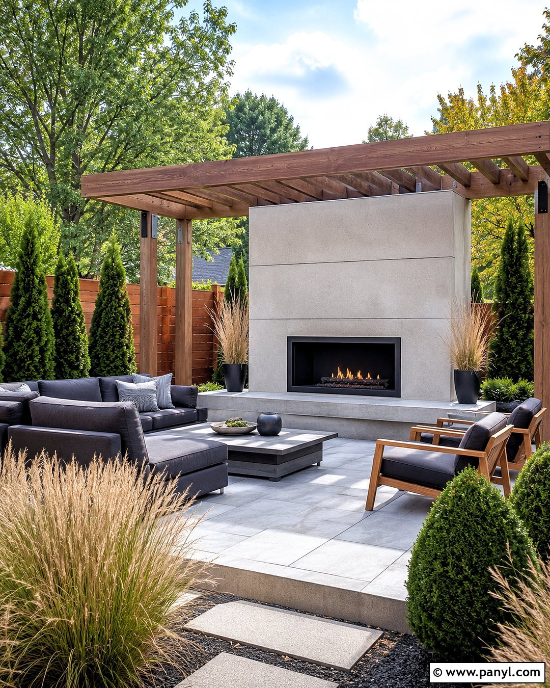 Modern Outdoor Fireplace - 20 modern fireplace ideas