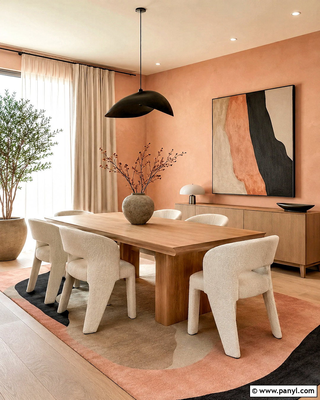 Modern Peach Dining Room - 20 peach dining room ideas