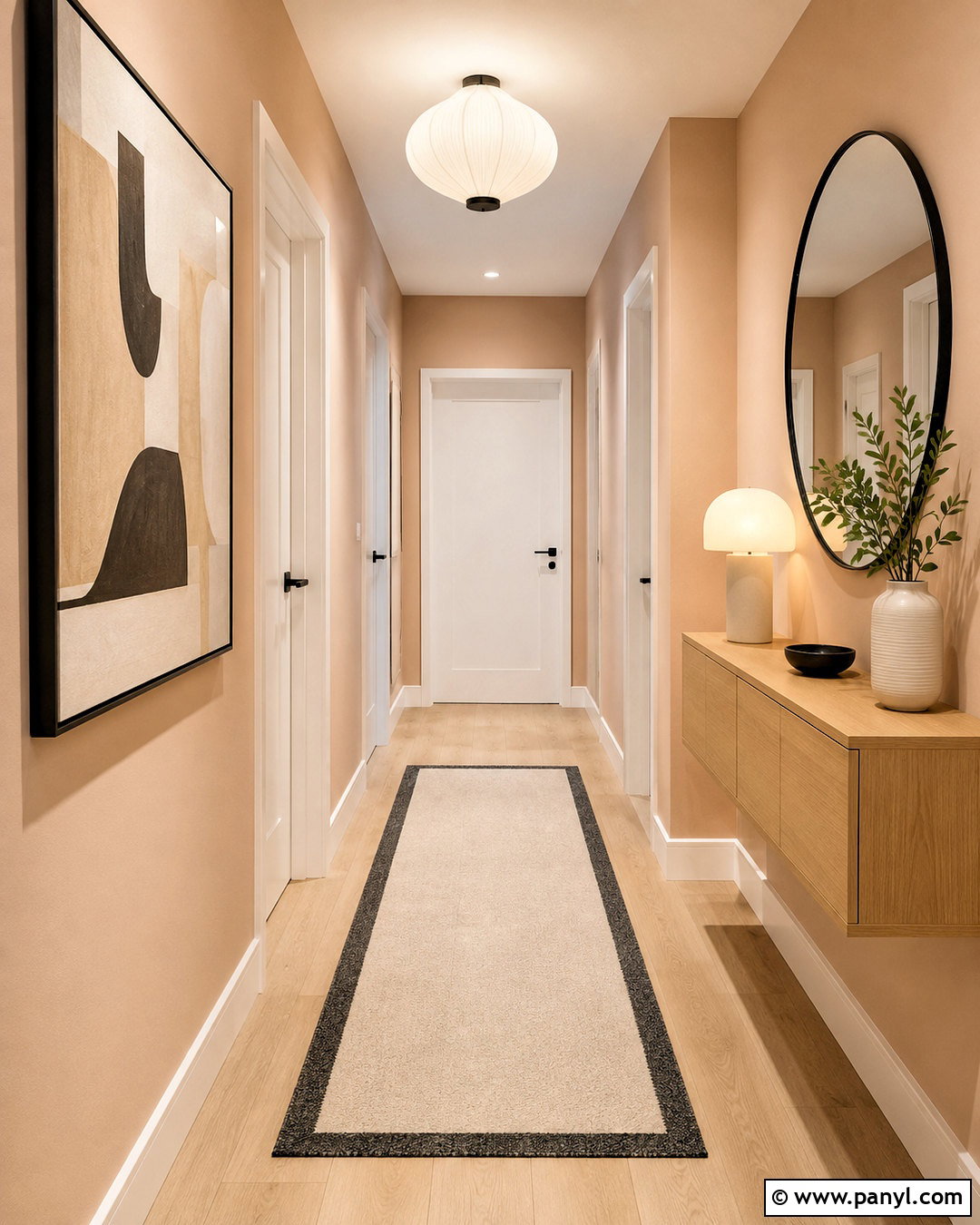 Modern Peach Hallway - 20 peach hallway ideas