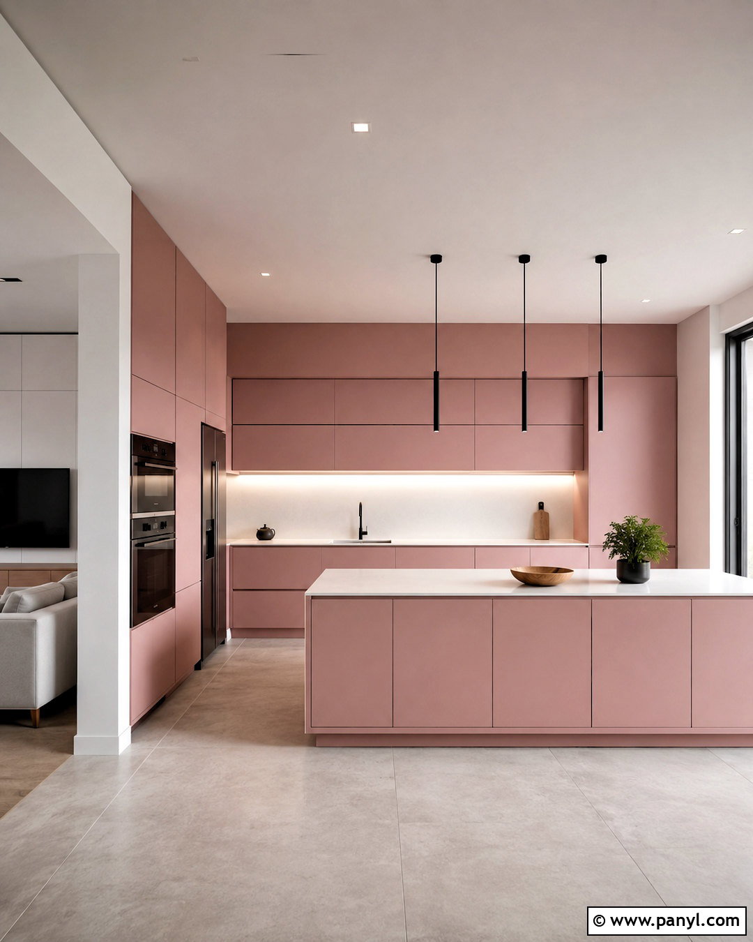 Modern Pink Kitchen - 20 pink kitchen aesthetic ideas