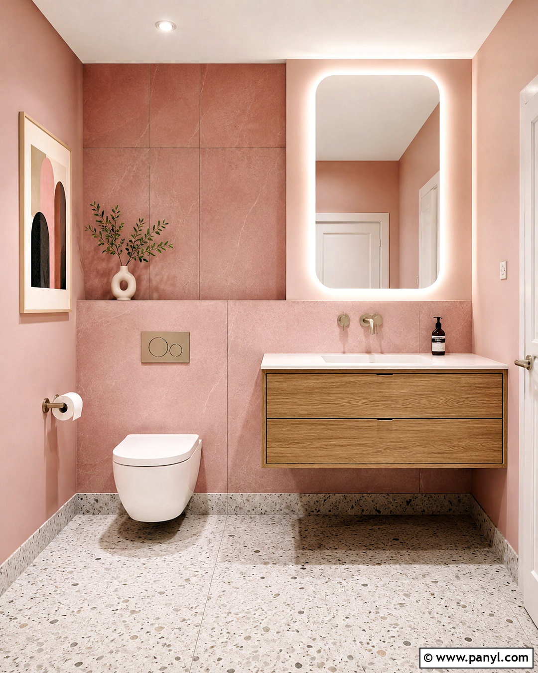 Modern Pink Toilet Room - 20 pink toilet room ideas