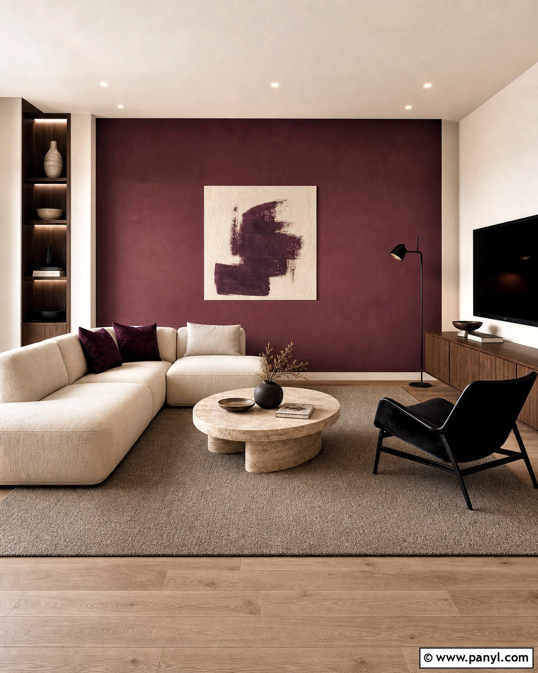 Modern Plum Living Room - 20 plum living room ideas