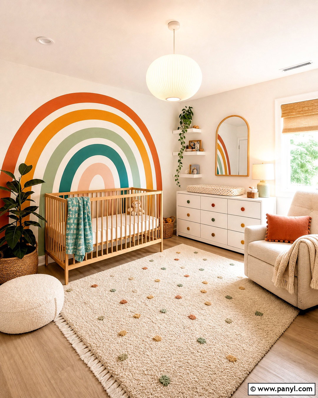 Modern Rainbow Nursery - 20 unisex nursery ideas