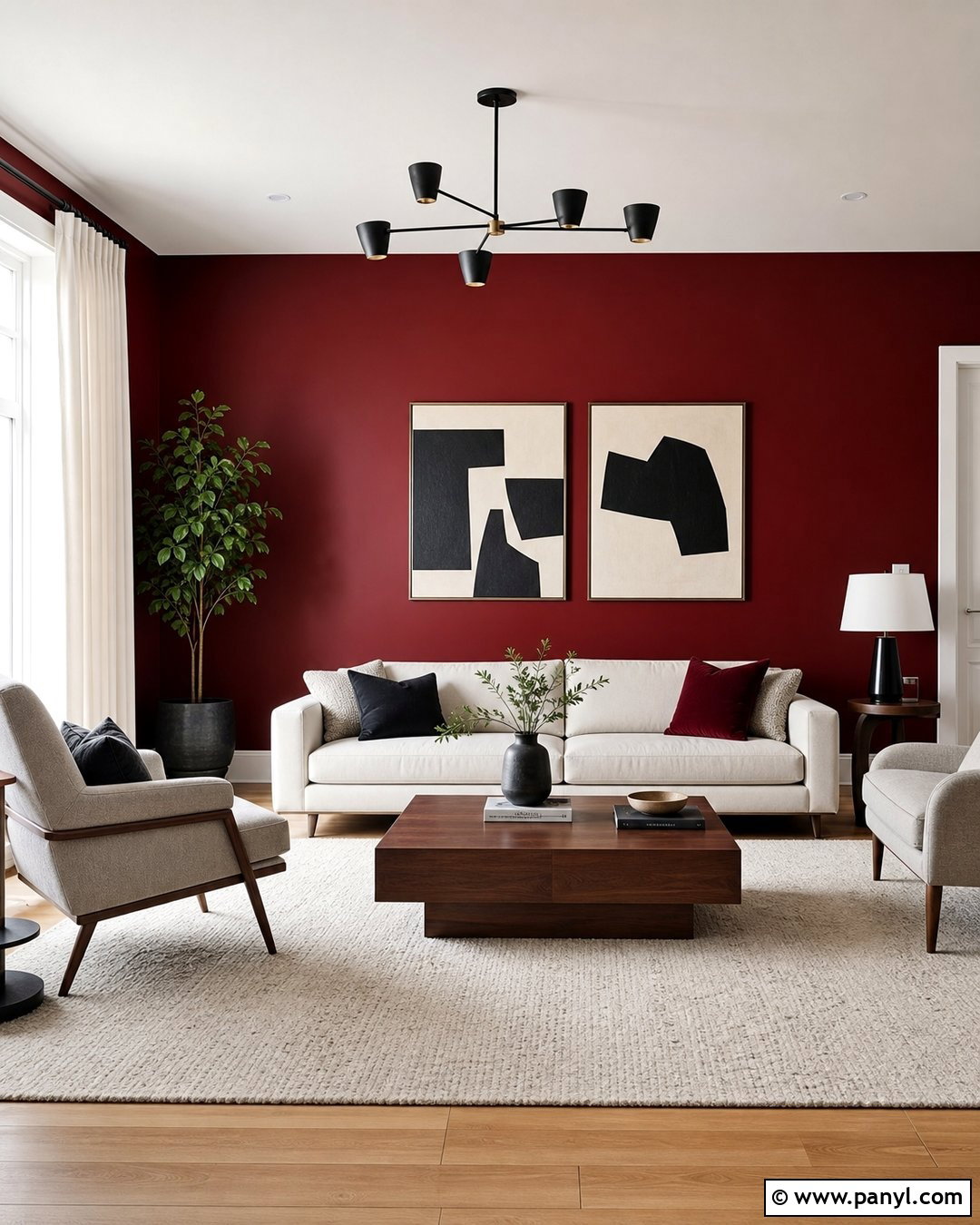 Modern Red Accent Wall Living Room - 20 Empty Room With Red Accent Wall Ideas