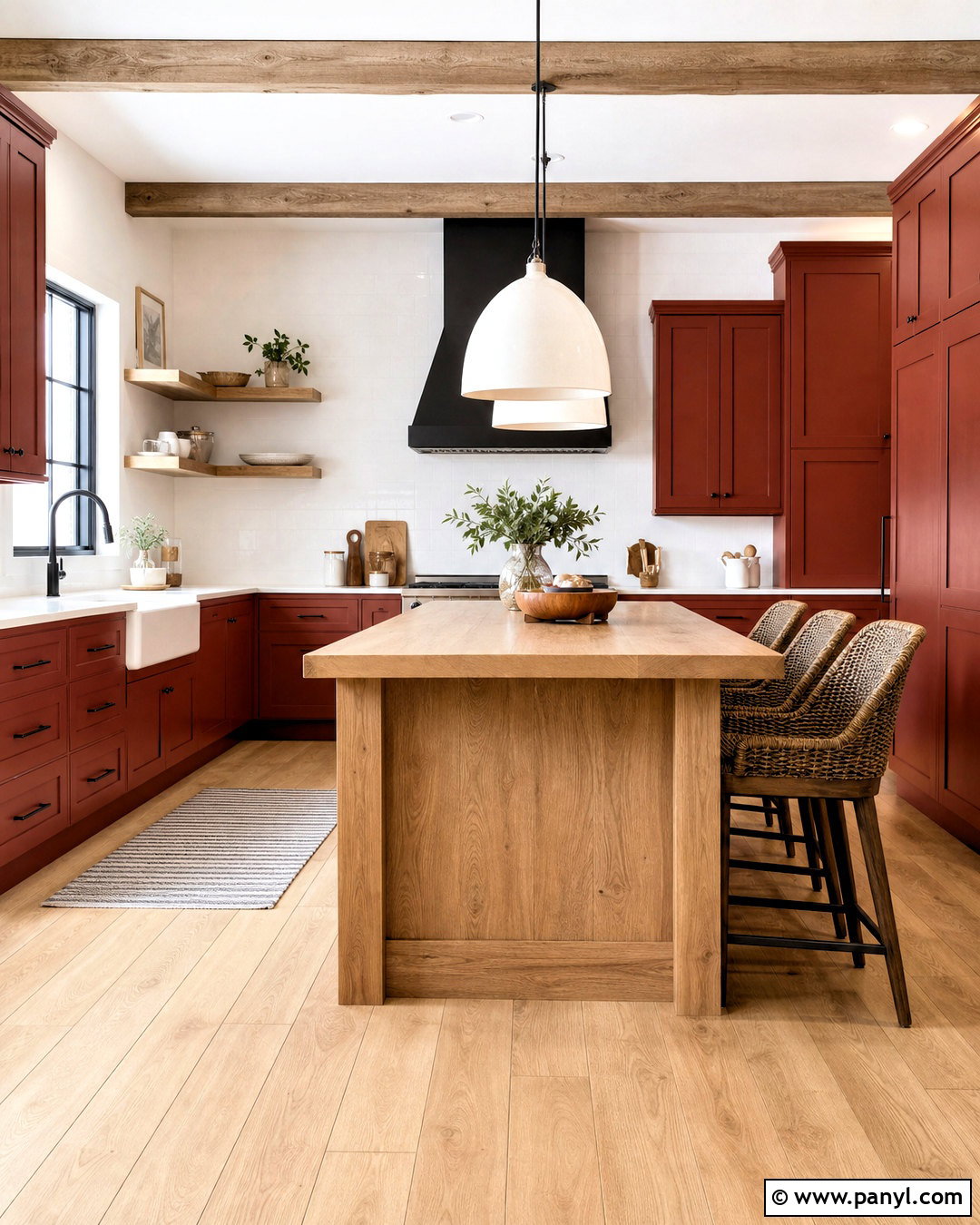 Modern Red Farmhouse Kitchen - 20 red farmhouse kitchen ideas