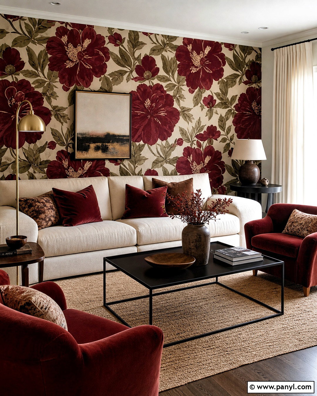 20 Antique Red Floral Wallpaper Ideas With Vintage Charm