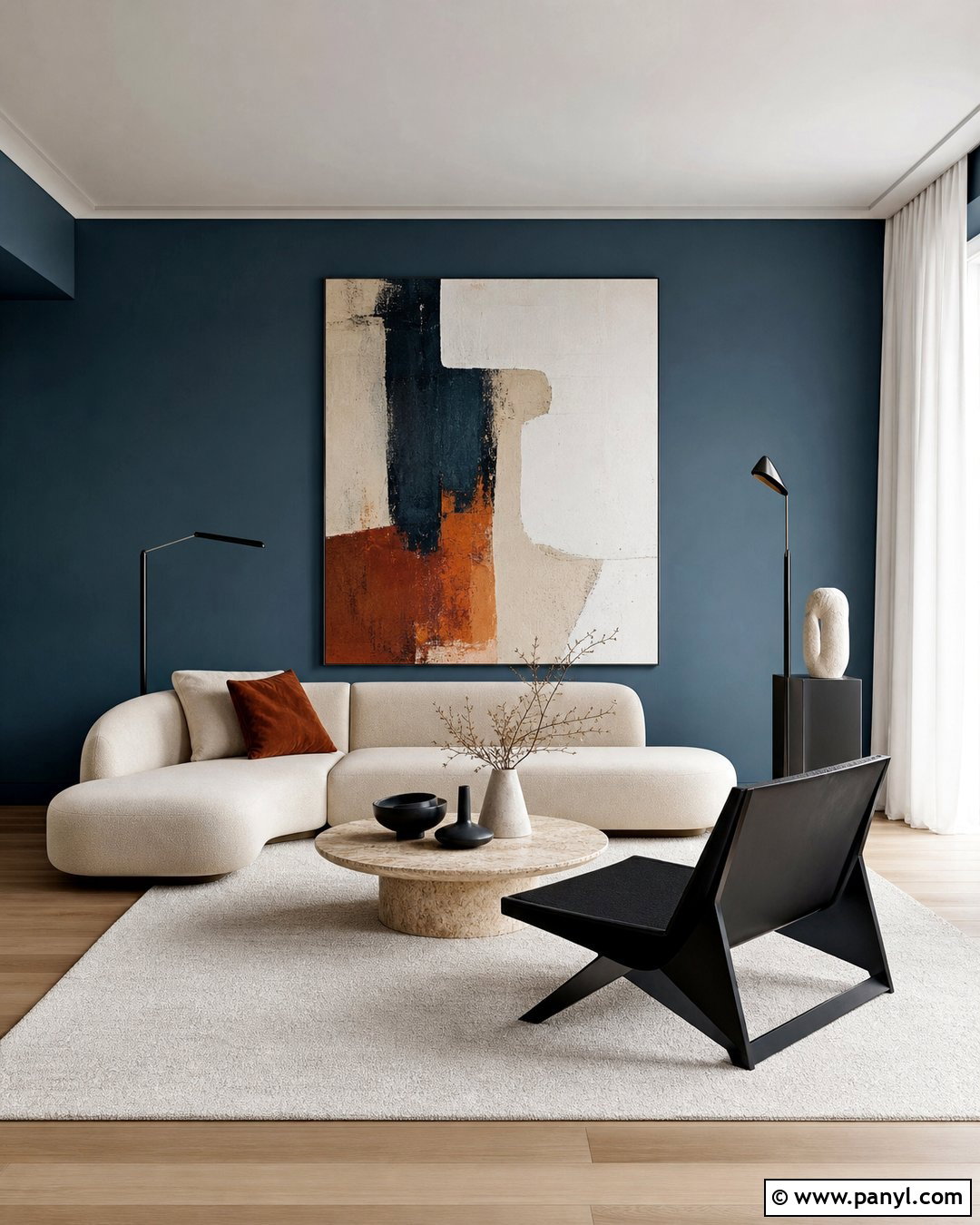 Modern Room With Blue Walls - 35 room with blue walls