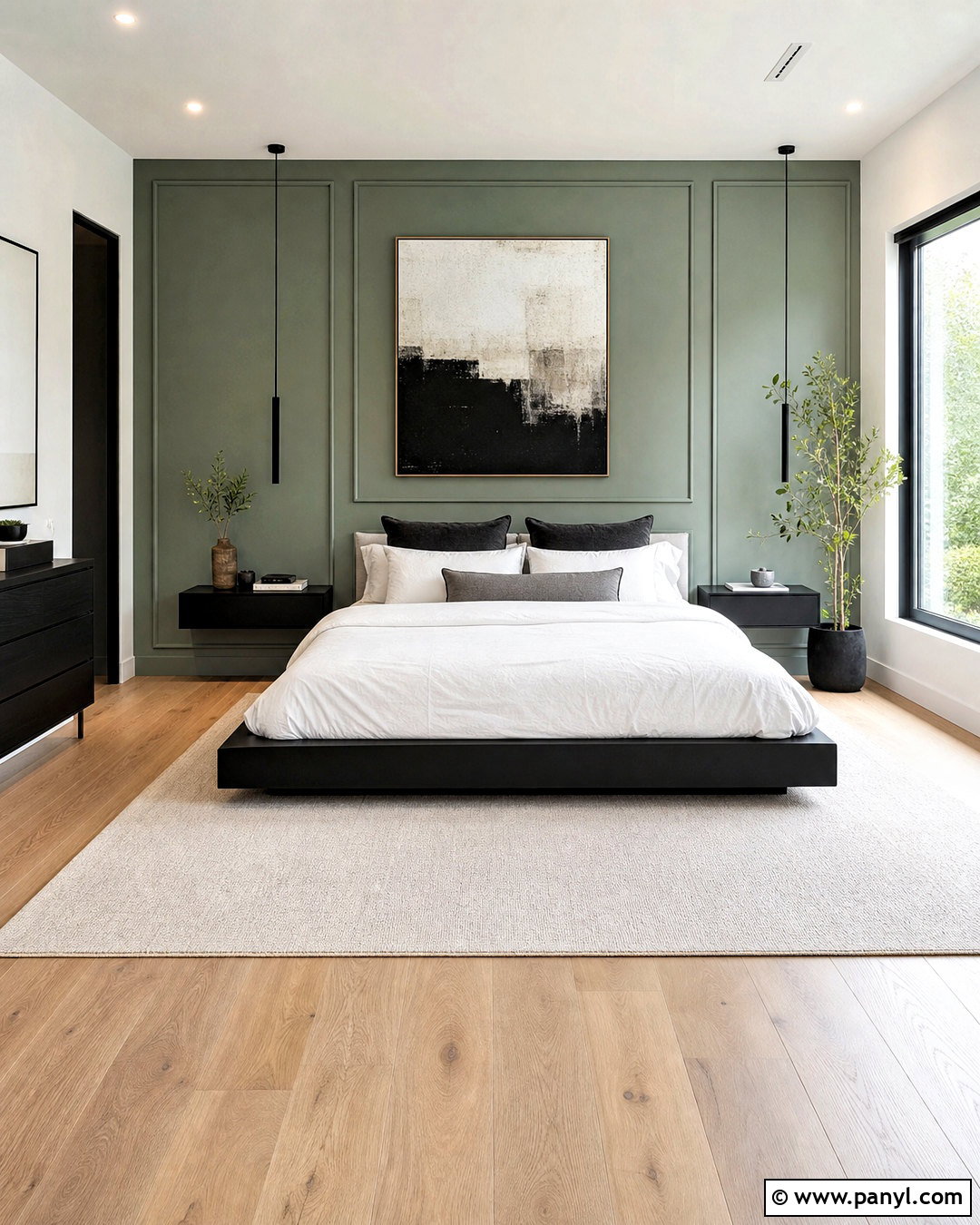 Modern Sage Green Accent Wall Bedroom - 20 sage green accent wall bedroom ideas