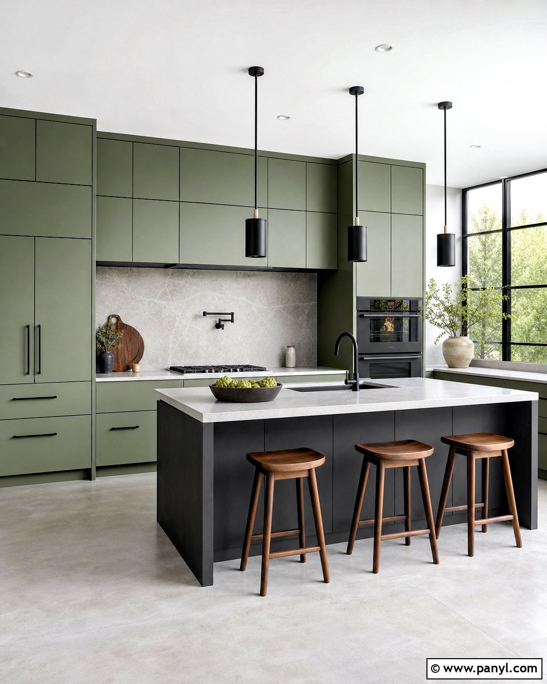 Modern Sage Green And Charcoal Gray Kitchen - 20 sage green and grey kitchen ideas