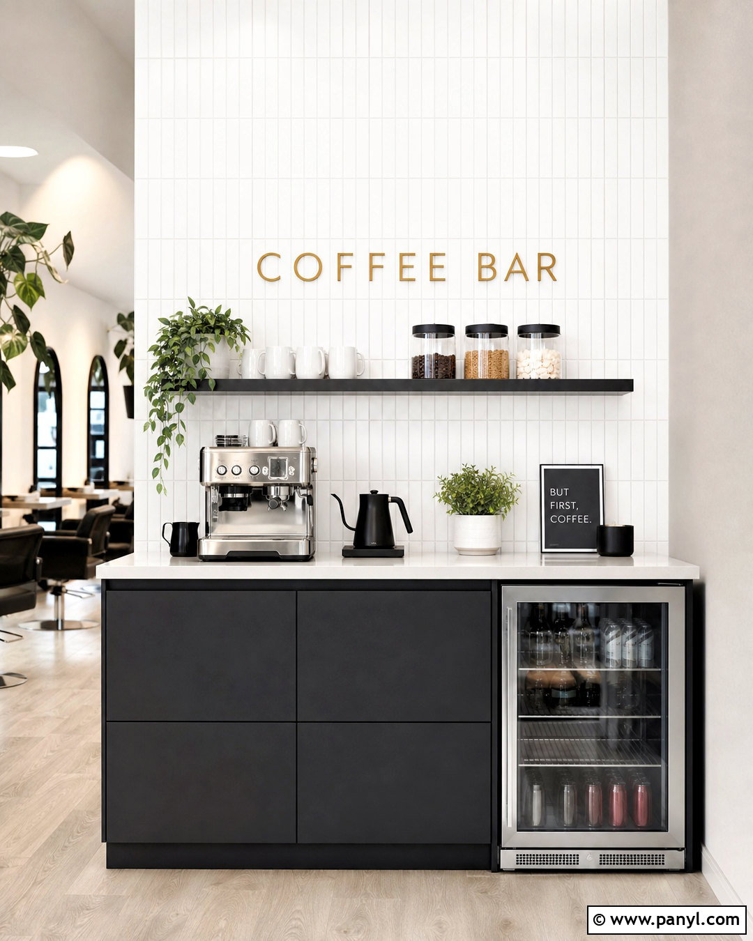 Modern Salon Coffee Bar - 20 salon coffee bar ideas